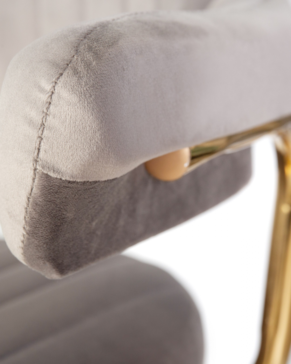 Стул барный DOBRIN CHARLY GOLD, серый велюр (MJ9-75)