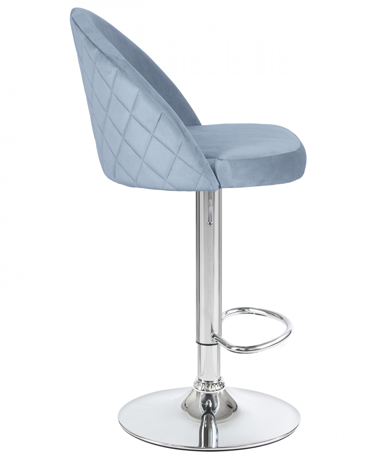 Стул барный DOBRIN MILANA, пудрово-голубой велюр (MJ9-74)