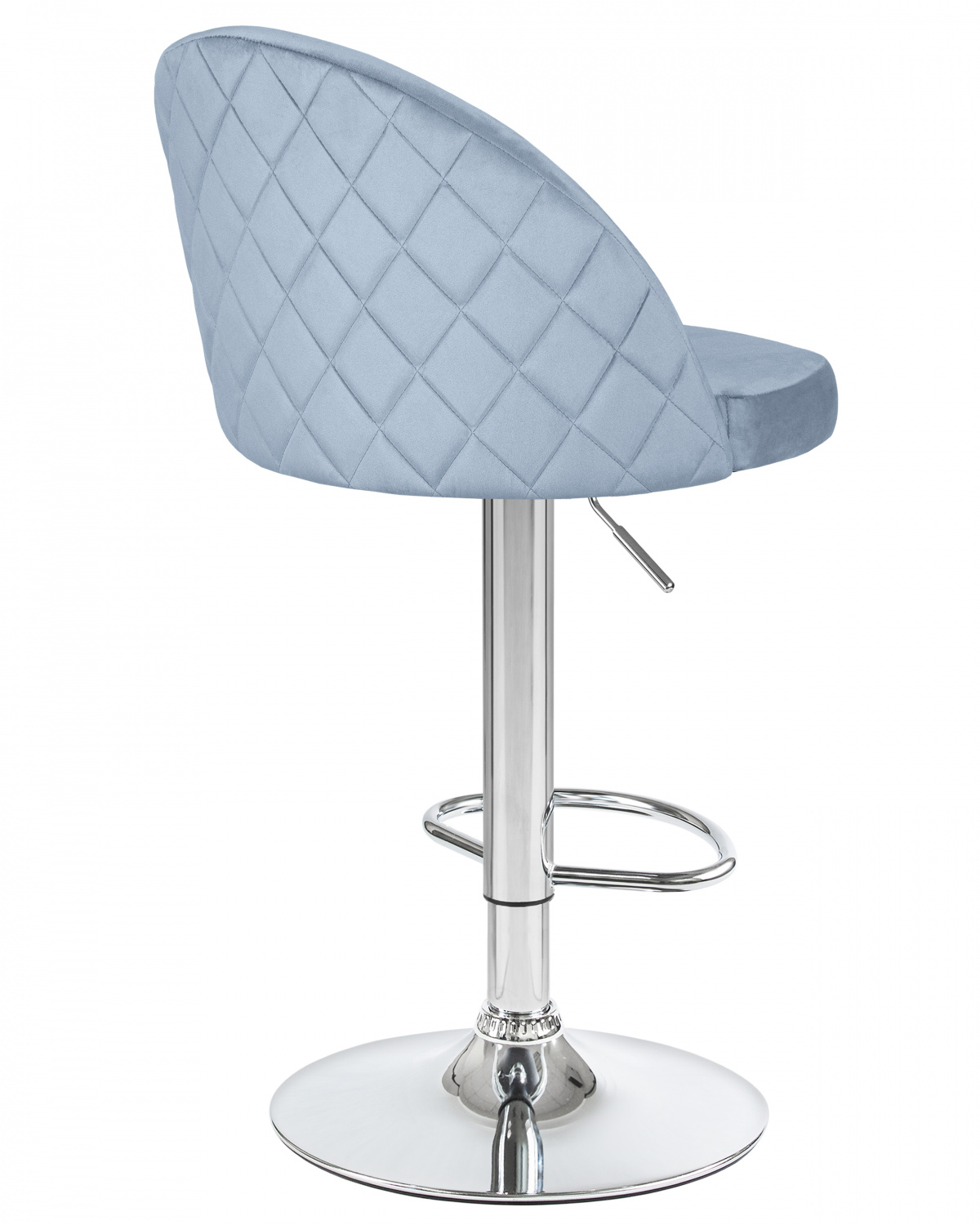 Стул барный DOBRIN MILANA, пудрово-голубой велюр (MJ9-74)