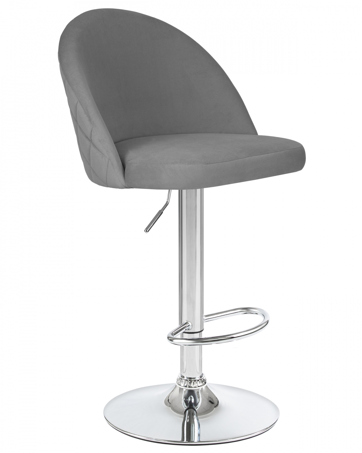 Стул барный DOBRIN MILANA, серый велюр (MJ9-75)