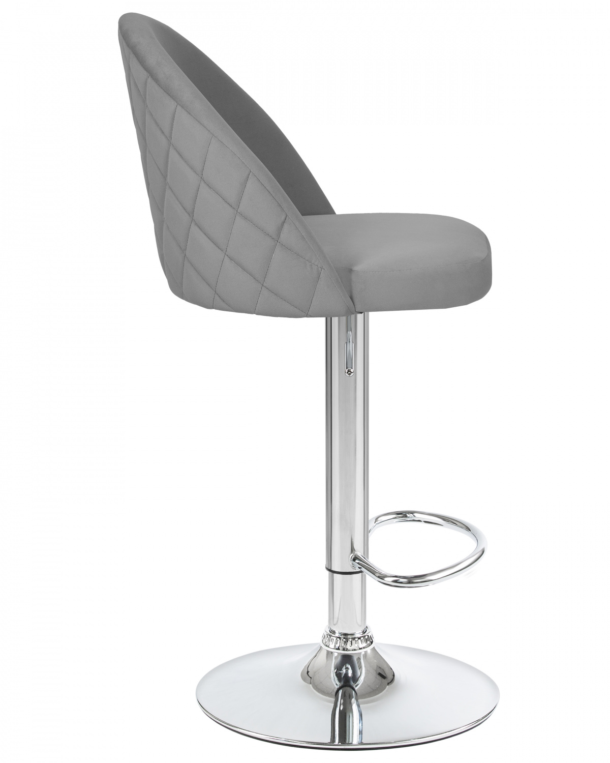 Стул барный DOBRIN MILANA, серый велюр (MJ9-75)