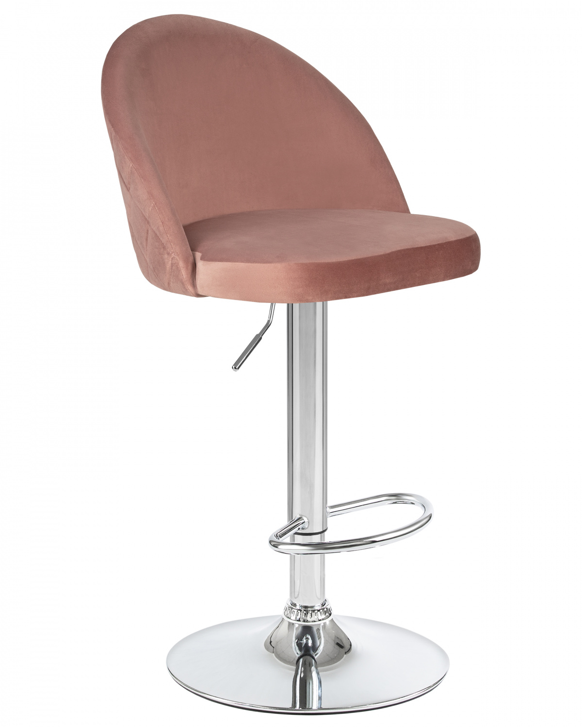 Стул барный DOBRIN MILANA, пудрово-розовый велюр (MJ9-32)