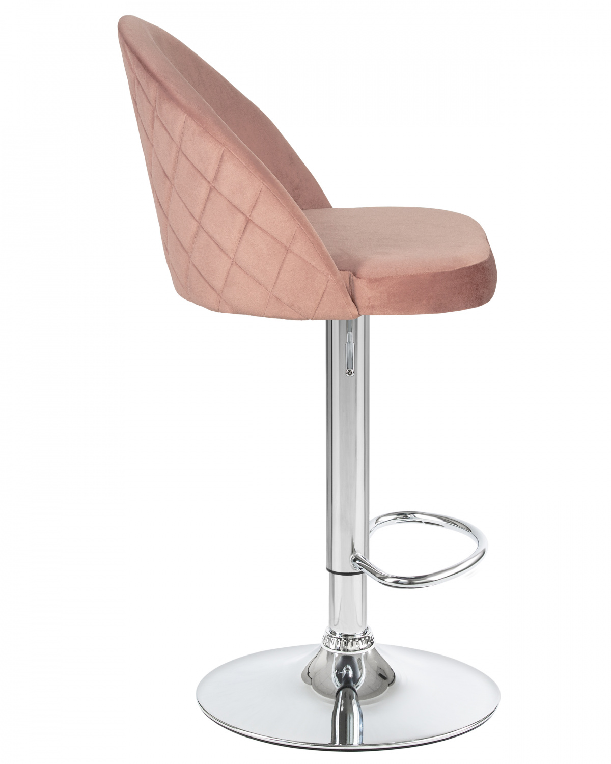 Стул барный DOBRIN MILANA, пудрово-розовый велюр (MJ9-32)