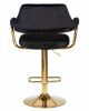 Стул барный DOBRIN CHARLY GOLD, черный велюр (MJ9-101)