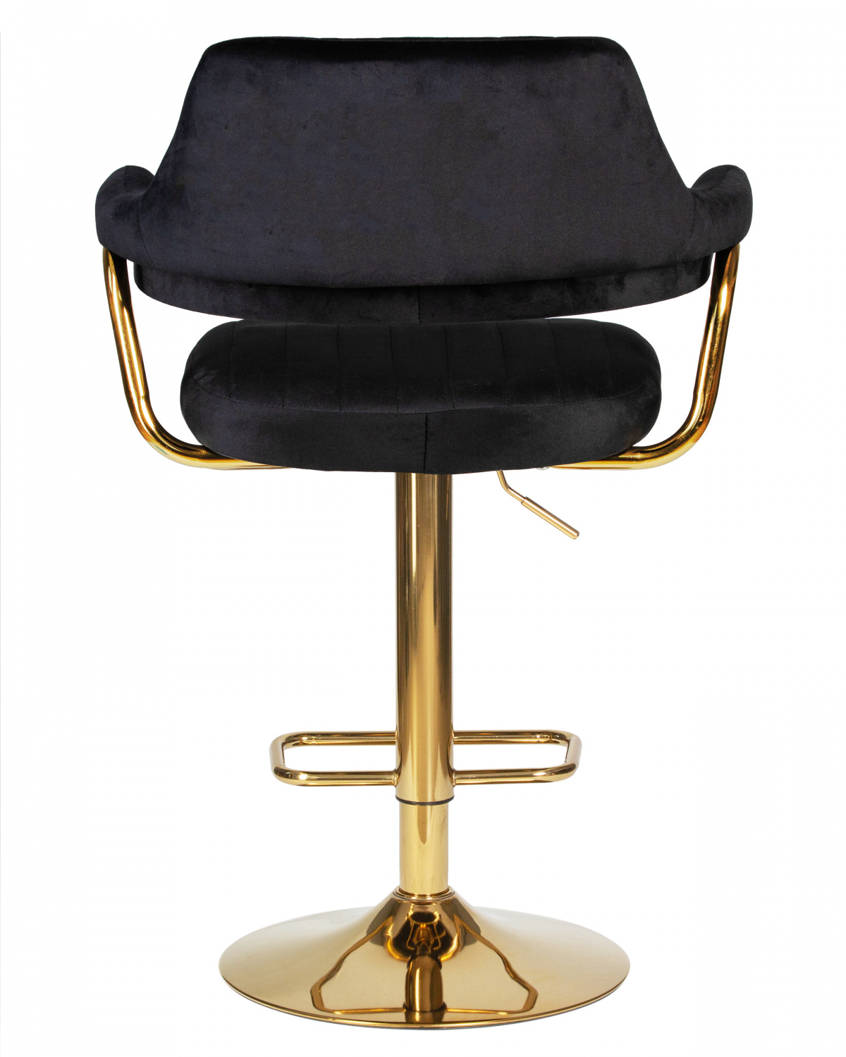 Стул барный DOBRIN CHARLY GOLD, черный велюр (MJ9-101)