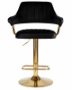 Стул барный DOBRIN CHARLY GOLD, черный велюр (MJ9-101)