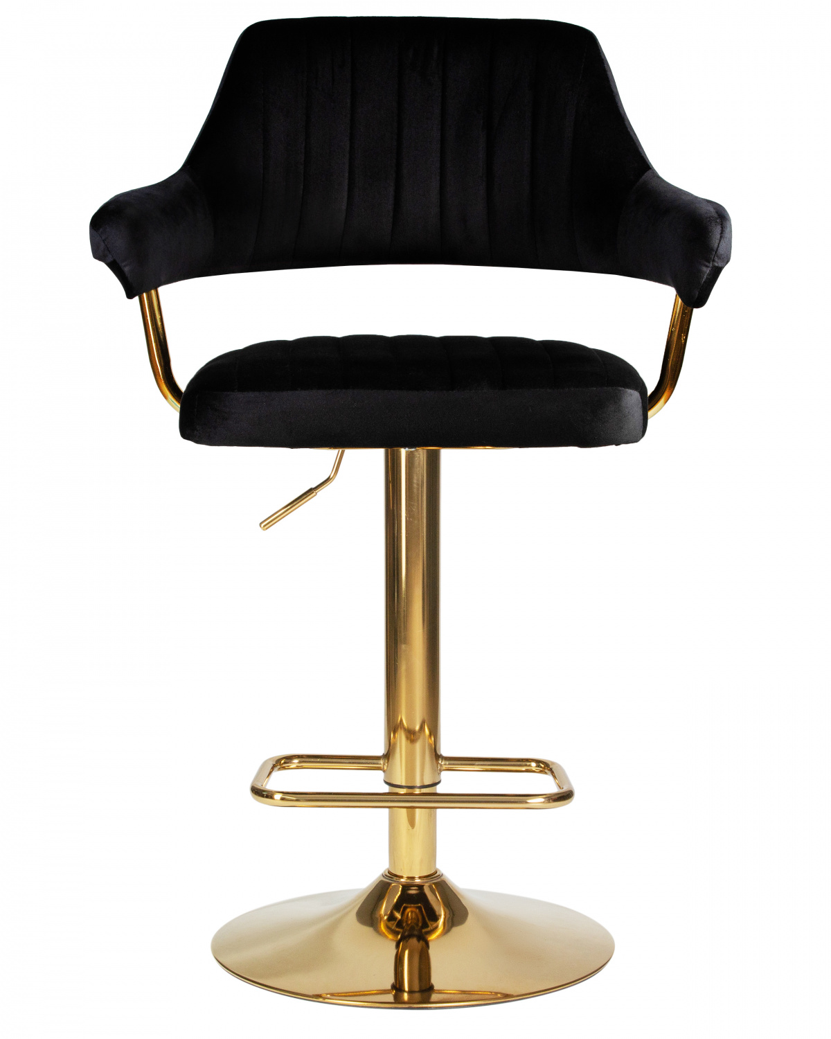 Стул барный DOBRIN CHARLY GOLD, черный велюр (MJ9-101)