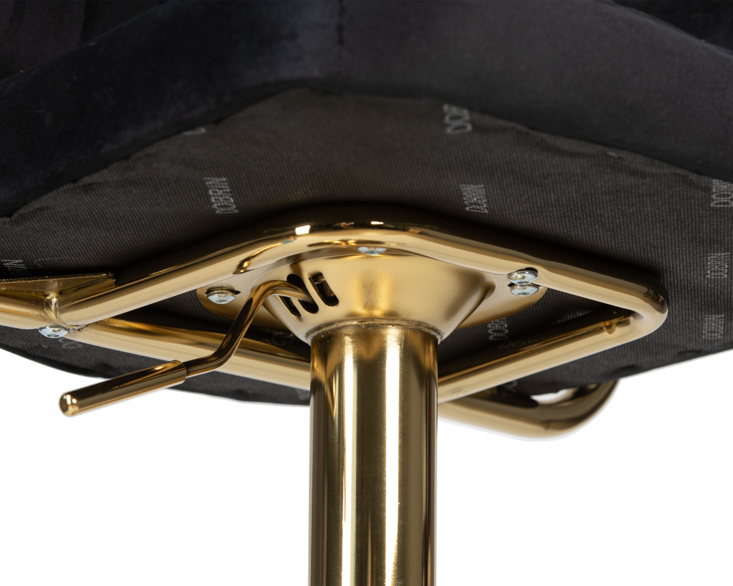 Стул барный DOBRIN CHARLY GOLD, черный велюр (MJ9-101)
