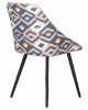 Стул обеденный DOBRIN MARKUS, ЭМАЛЬ ЧЕРНЫЙ МУАР ткань Candy Silver+Escada Ocean
