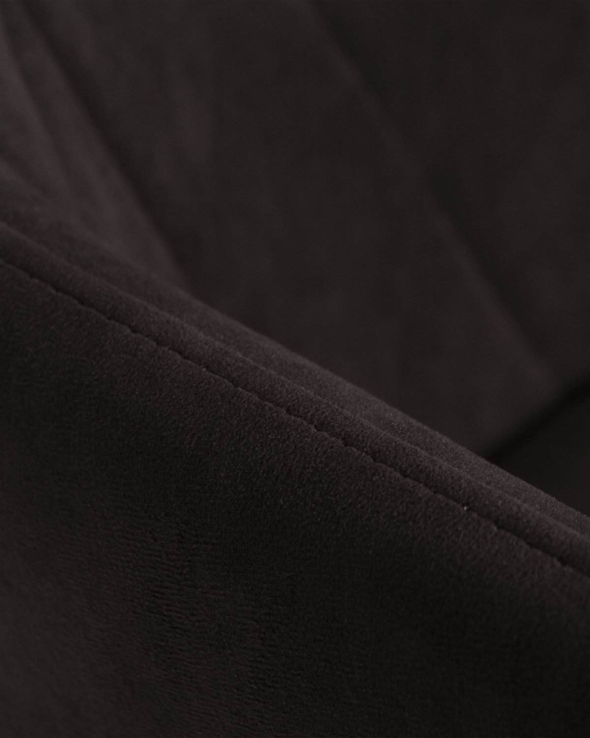 Стул обеденный DOBRIN ROBY, ЭМАЛЬ ЧЕРНЫЙ МУАР велюр Catania Espresso