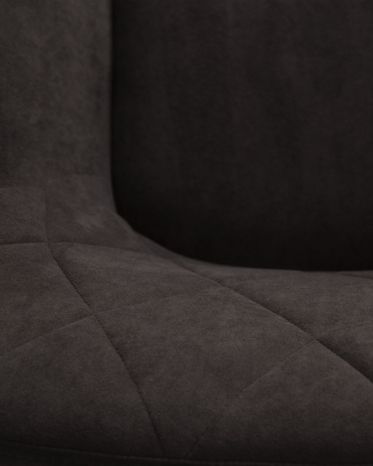 Стул обеденный DOBRIN ROBY, ЭМАЛЬ ЧЕРНЫЙ МУАР велюр Catania Espresso