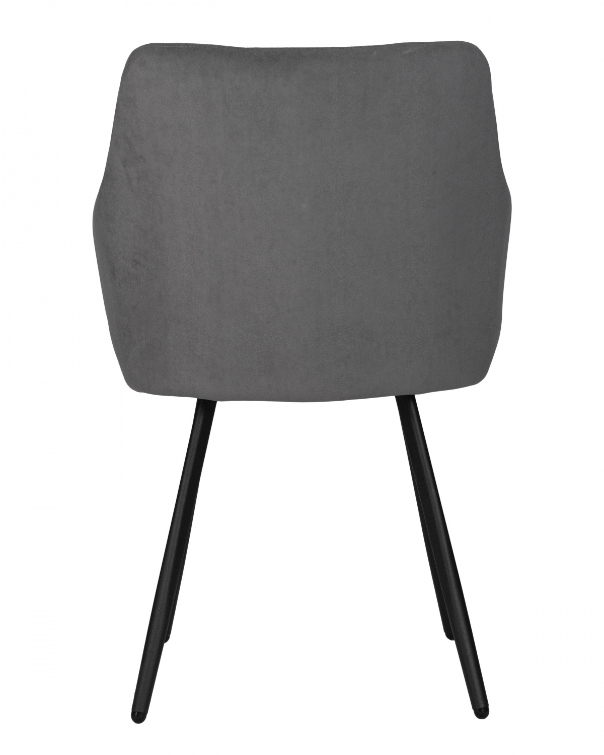 Стул обеденный DOBRIN ROBY, ЭМАЛЬ ЧЕРНЫЙ МУАР велюр Catania Silver