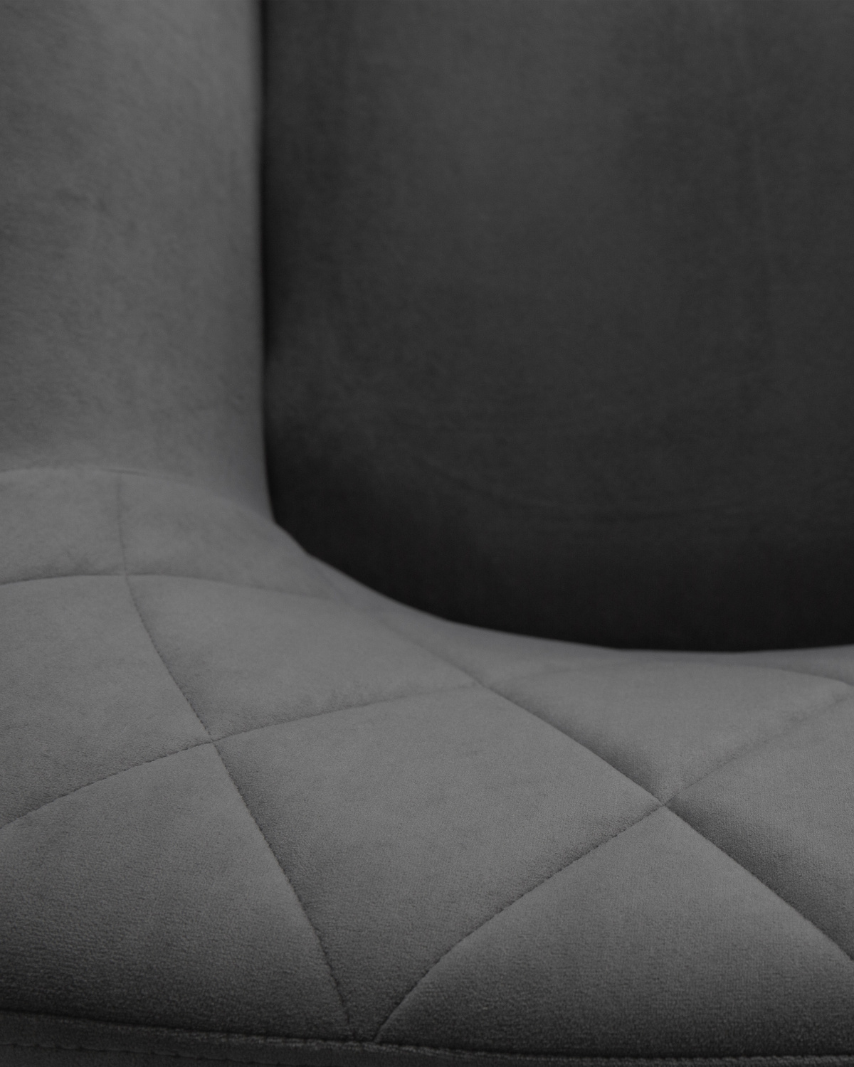 Стул обеденный DOBRIN ROBY, ЭМАЛЬ ЧЕРНЫЙ МУАР велюр Catania Silver