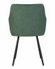 Стул обеденный DOBRIN ROBY, ЭМАЛЬ ЧЕРНЫЙ МУАР велюр Catania Izumrud