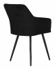 Стул обеденный DOBRIN ROBY, ЭМАЛЬ ЧЕРНЫЙ МУАР велюр Catania Black