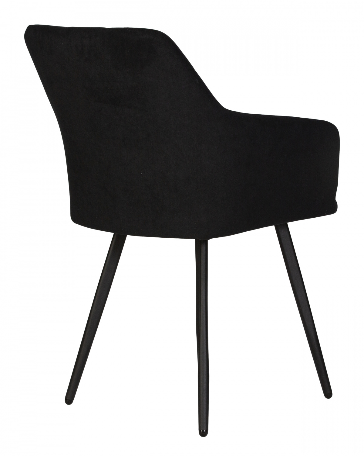 Стул обеденный DOBRIN ROBY, ЭМАЛЬ ЧЕРНЫЙ МУАР велюр Catania Black