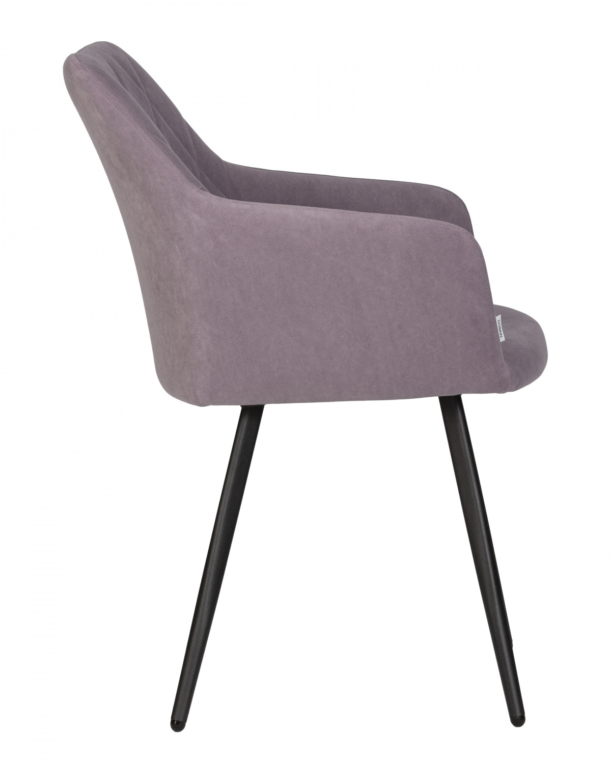 Стул обеденный DOBRIN ROBY, ЭМАЛЬ ЧЕРНЫЙ МУАР велюр Catania Lavender