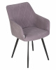 Стул обеденный DOBRIN ROBY, ЭМАЛЬ ЧЕРНЫЙ МУАР велюр Catania Lavender