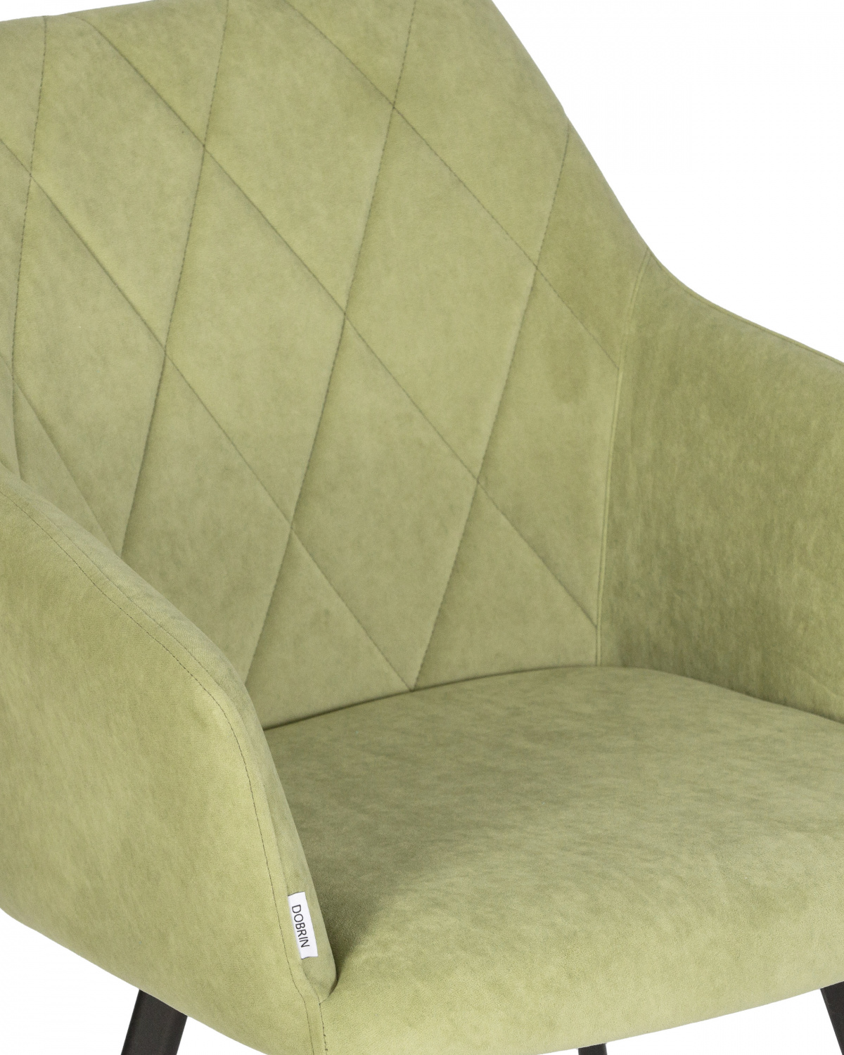 Стул обеденный DOBRIN ROBY, ЭМАЛЬ ЧЕРНЫЙ МУАР велюр Catania Forest