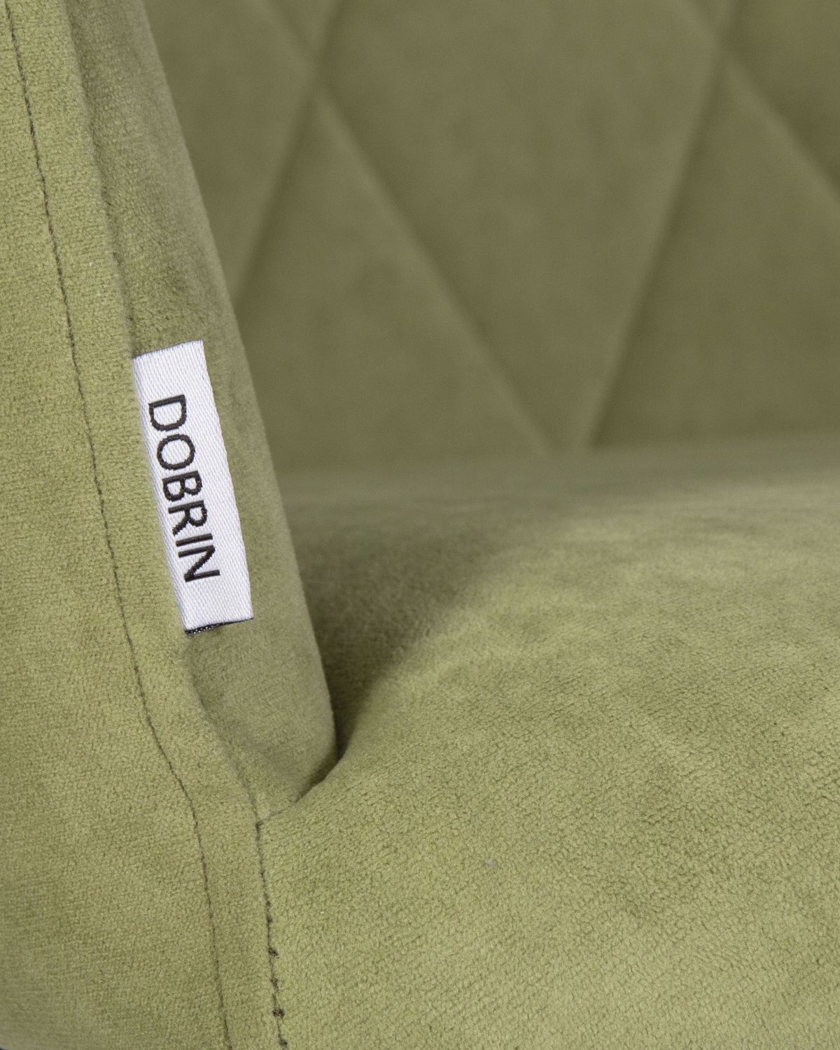 Стул обеденный DOBRIN ROBY, ЭМАЛЬ ЧЕРНЫЙ МУАР велюр Catania Forest