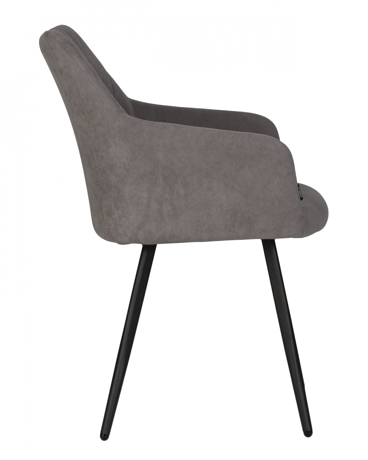 Стул обеденный DOBRIN ROBY, ЭМАЛЬ ЧЕРНЫЙ МУАР велюр Catania Stone