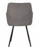 Стул обеденный DOBRIN ROBY, ЭМАЛЬ ЧЕРНЫЙ МУАР велюр Catania Stone