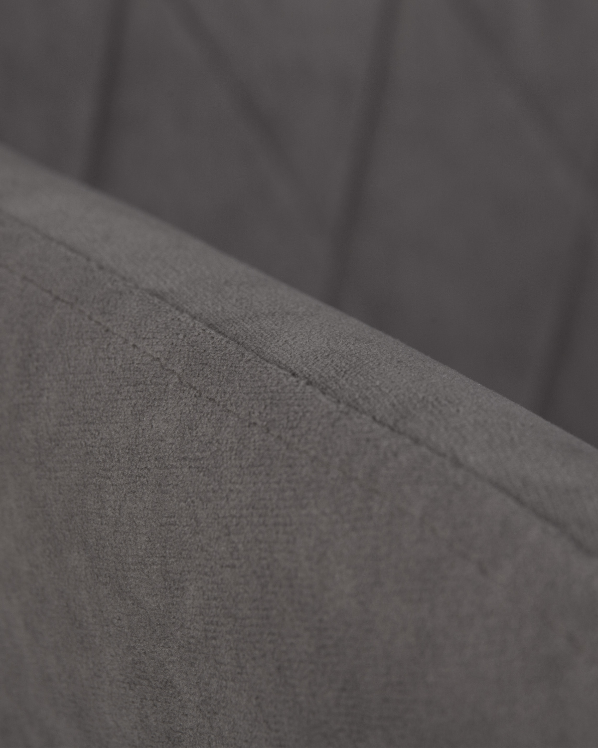 Стул обеденный DOBRIN ROBY, ЭМАЛЬ ЧЕРНЫЙ МУАР велюр Catania Stone