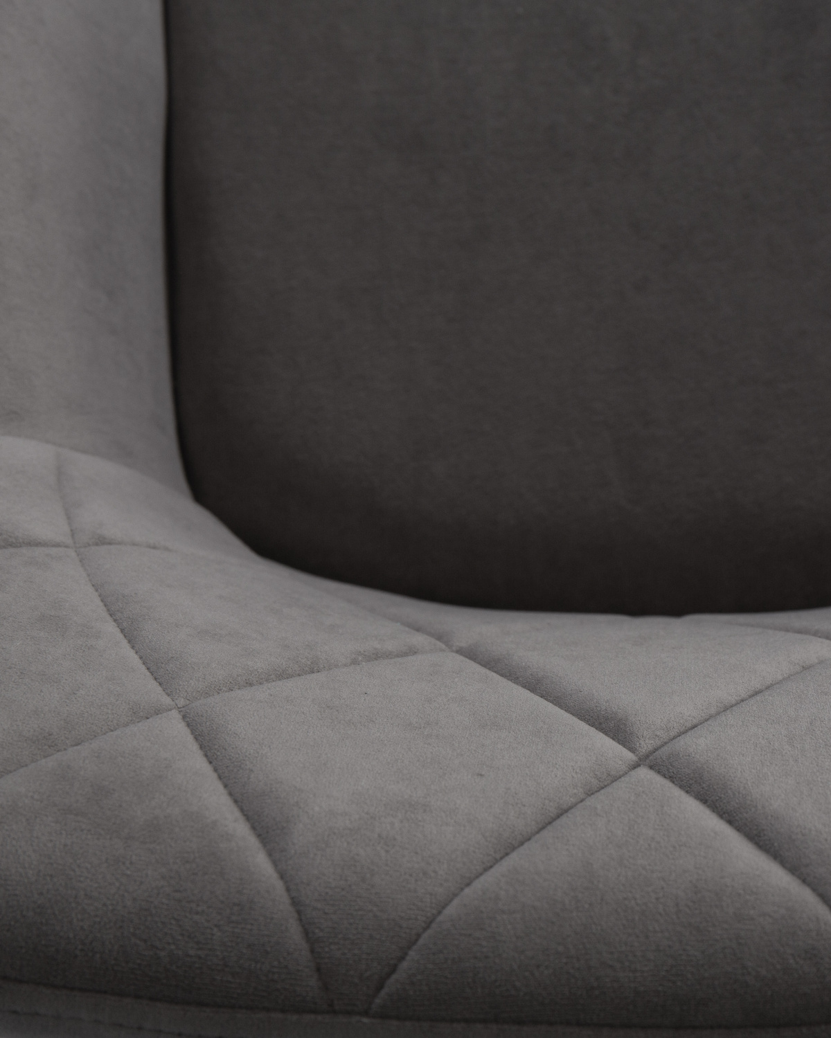 Стул обеденный DOBRIN ROBY, ЭМАЛЬ ЧЕРНЫЙ МУАР велюр Catania Stone