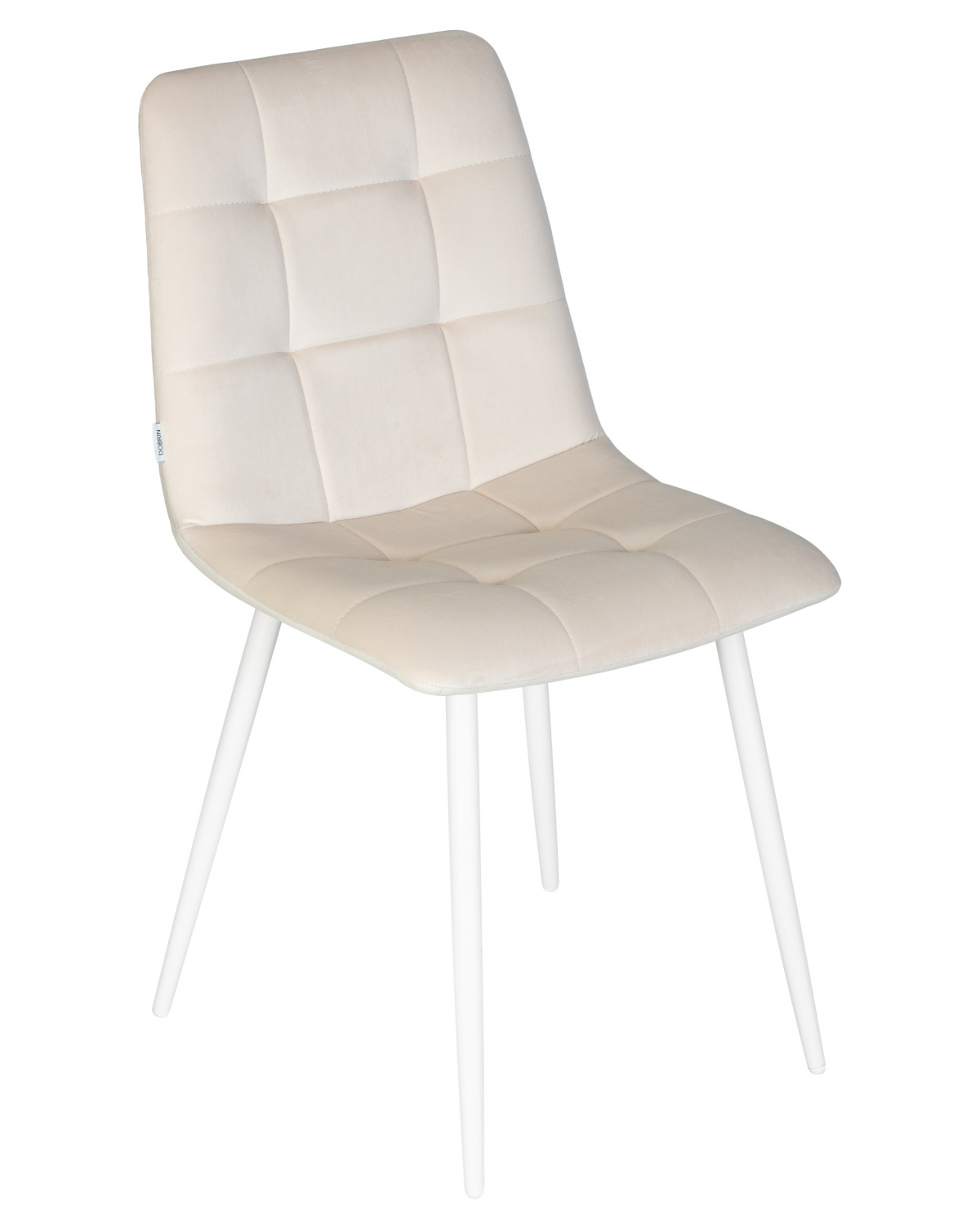 Стул обеденный DOBRIN CHILLY, Кремовый Holland 05, основание белое