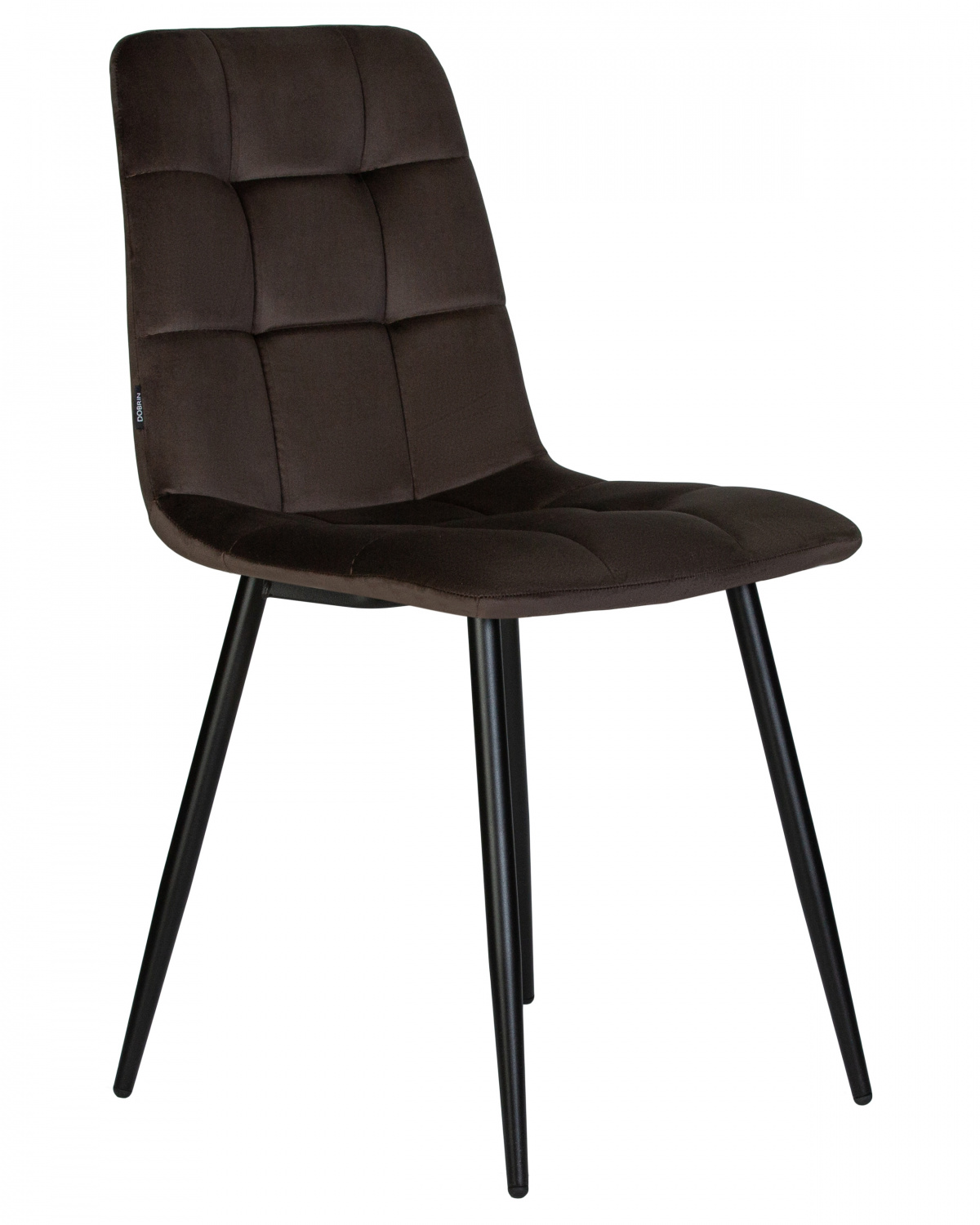 Стул обеденный DOBRIN CHILLY, Эспрессо Holland 74, основание черное