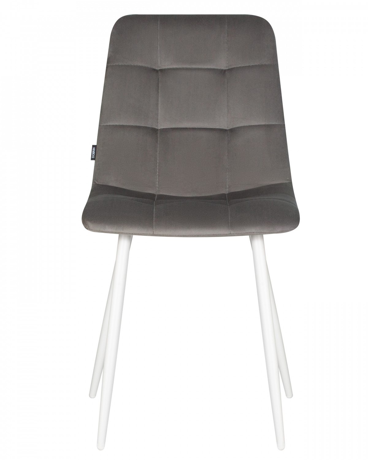 Стул обеденный DOBRIN CHILLY, Темно-серый Holland 18, основание белое
