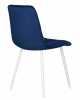 Стул обеденный DOBRIN CHILLY, Темно-синий Holland 60, основание белое