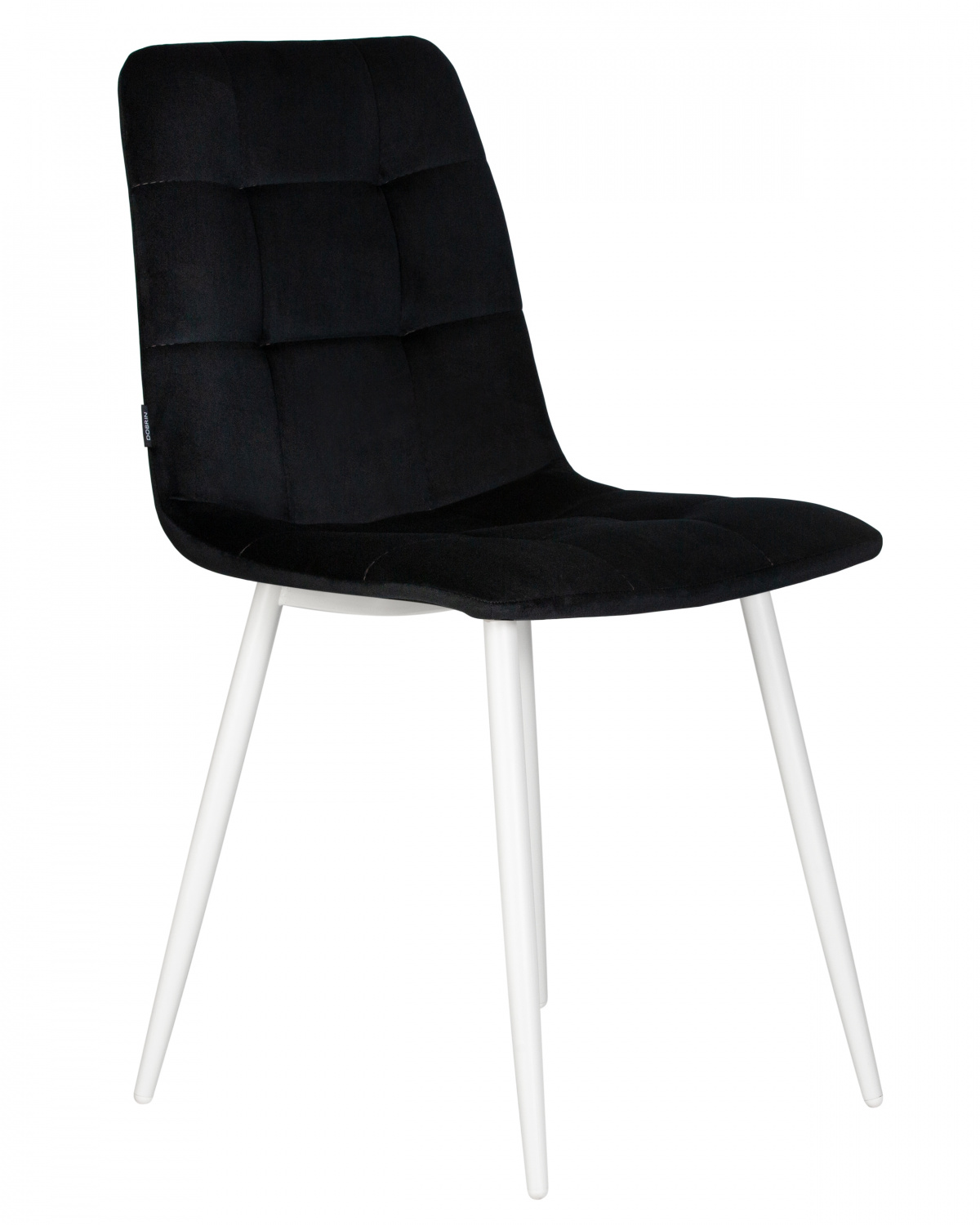 Стул обеденный DOBRIN CHILLY, Черный Holland 75, основание белое