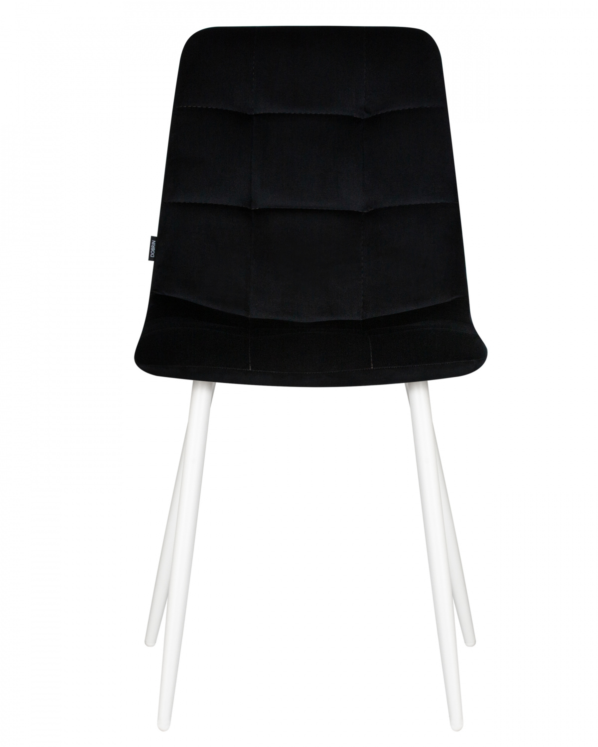 Стул обеденный DOBRIN CHILLY, Черный Holland 75, основание белое