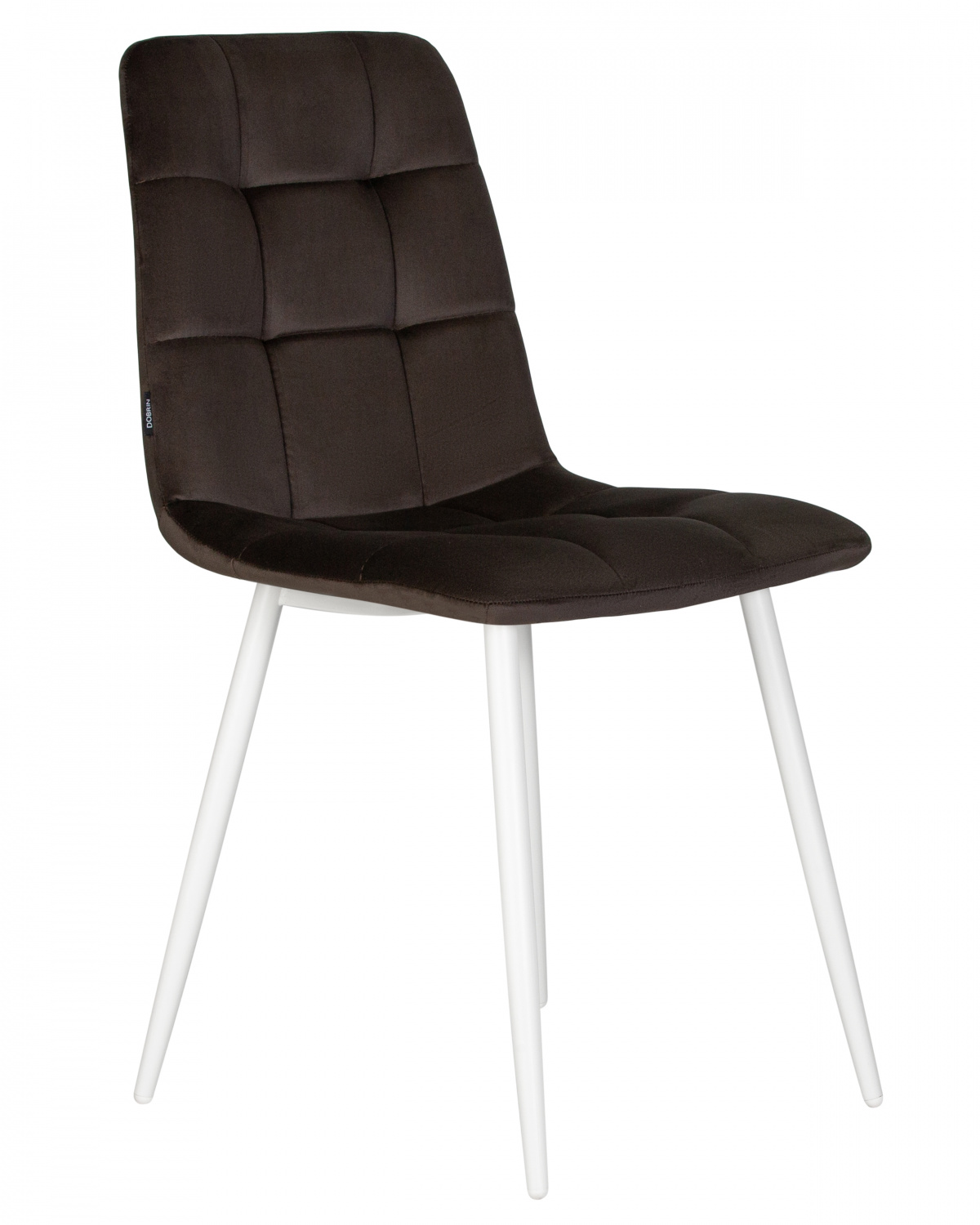 Стул обеденный DOBRIN CHILLY, Эспрессо Holland 74, основание белое