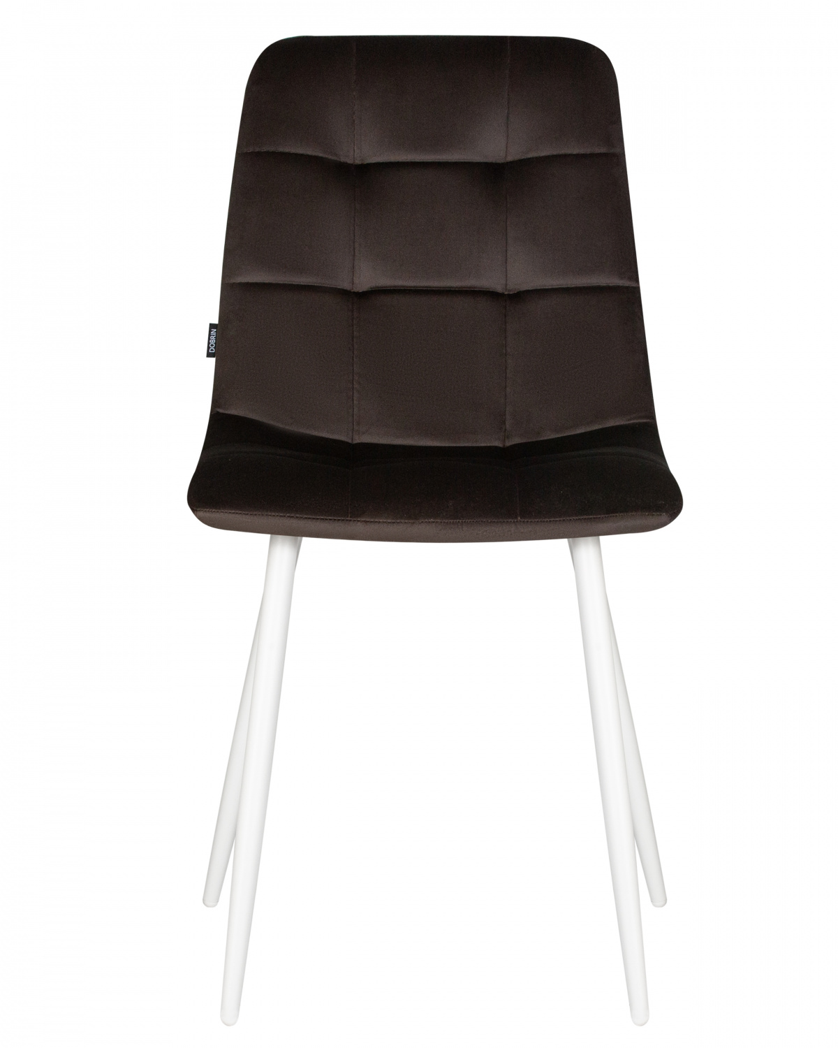 Стул обеденный DOBRIN CHILLY, Эспрессо Holland 74, основание белое