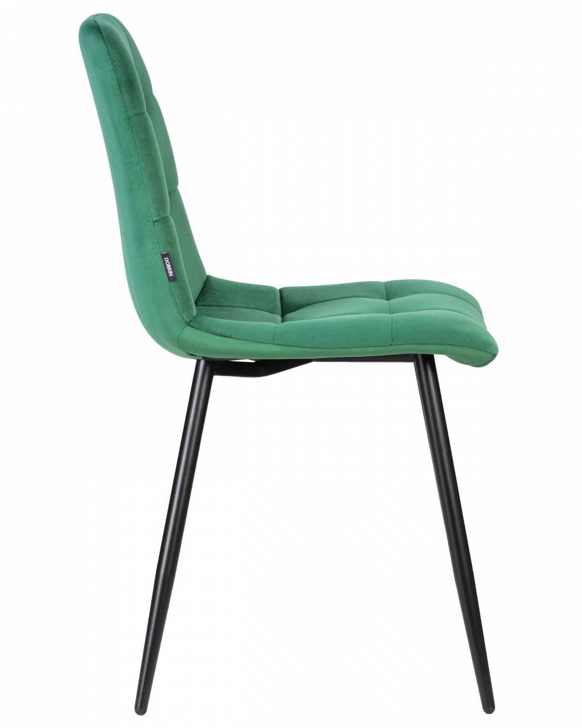 Стул обеденный DOBRIN CHILLY, Темно-зеленый Holland 30, основание черное