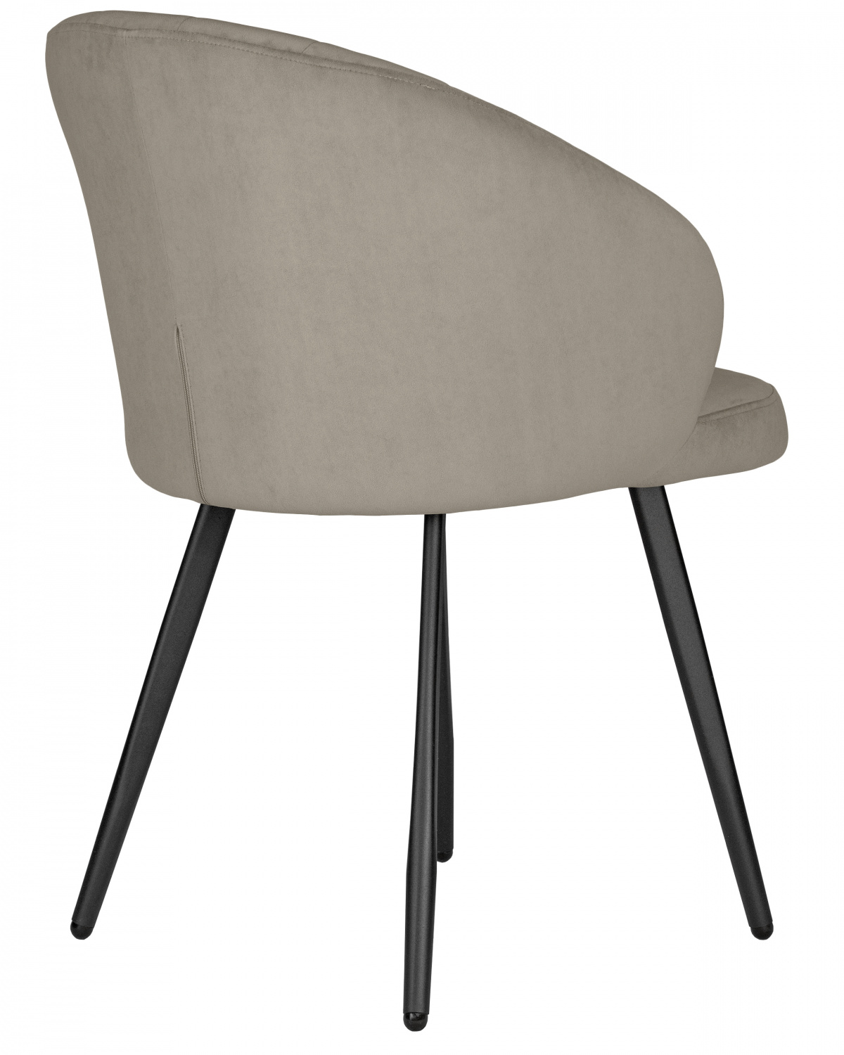 Стул обеденный DOBRIN NAOMI, ЭМАЛЬ ЧЕРНЫЙ МУАР велюр Catania Cocoa