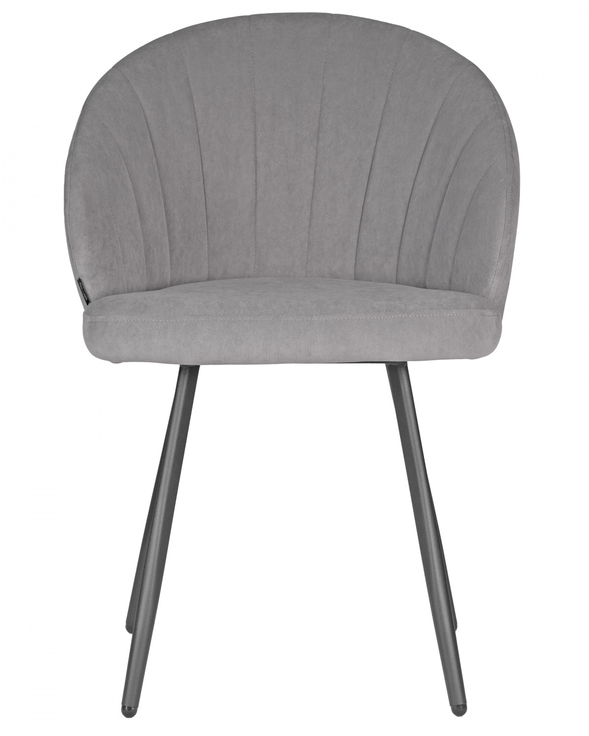 Стул обеденный DOBRIN NAOMI, ЭМАЛЬ ЧЕРНЫЙ МУАР велюр Catania Smoke