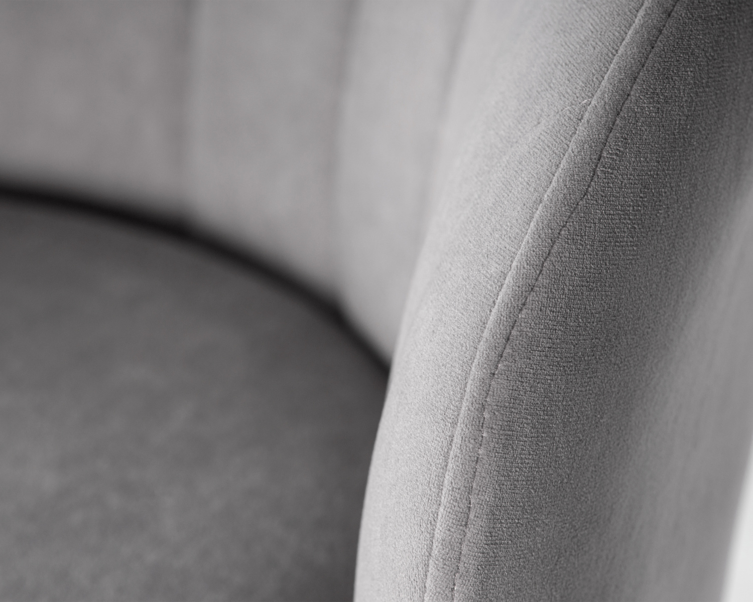 Стул обеденный DOBRIN NAOMI, ЭМАЛЬ ЧЕРНЫЙ МУАР велюр Catania Smoke