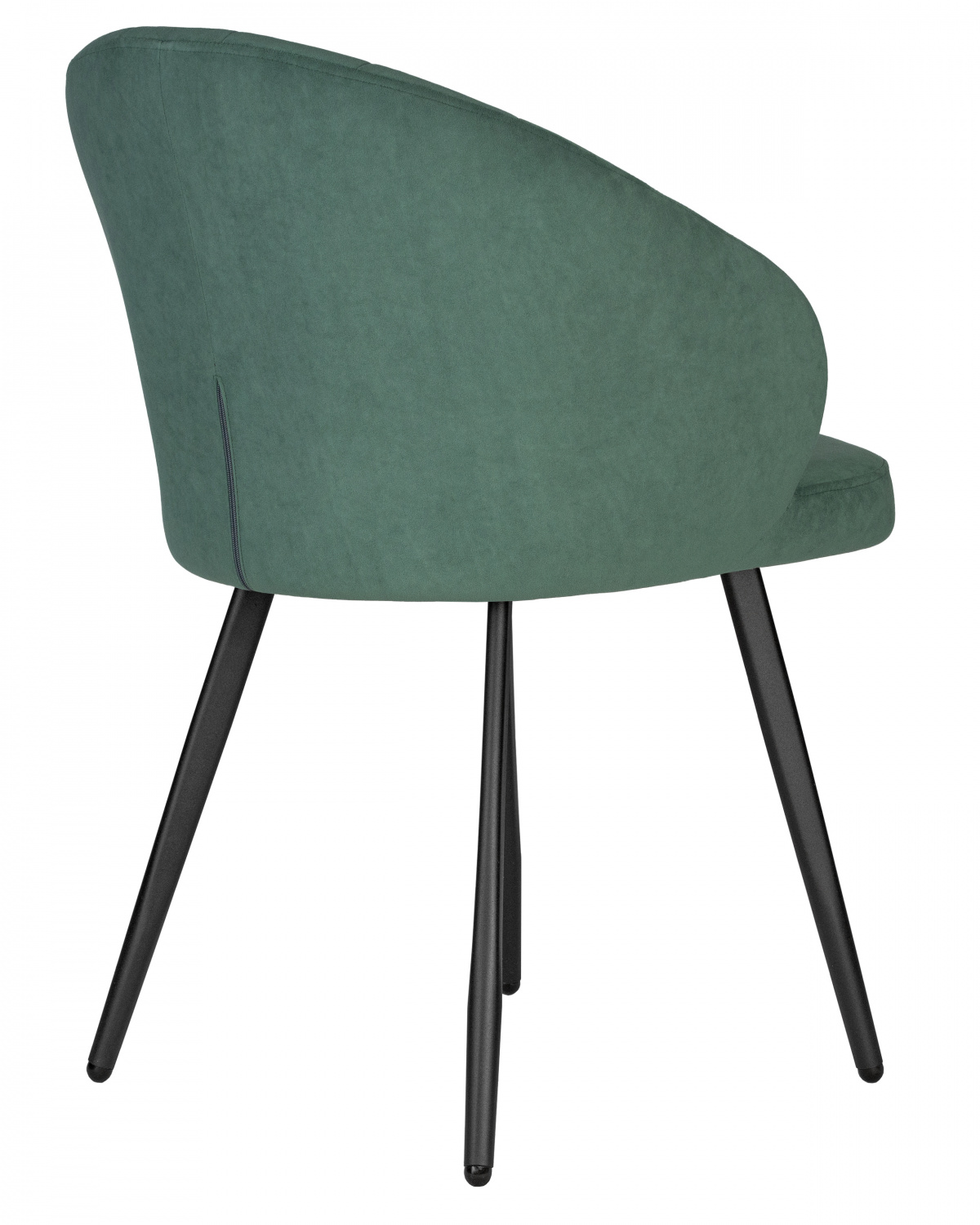 Стул обеденный DOBRIN NAOMI, ЭМАЛЬ ЧЕРНЫЙ МУАР велюр Catania Izumrud