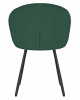 Стул обеденный DOBRIN NAOMI, ЭМАЛЬ ЧЕРНЫЙ МУАР велюр Catania Izumrud