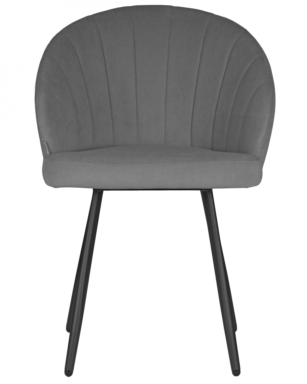 Стул обеденный DOBRIN NAOMI, ЭМАЛЬ ЧЕРНЫЙ МУАР велюр Catania Stone