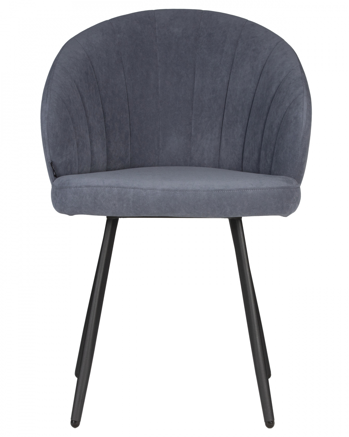 Стул обеденный DOBRIN NAOMI, ЭМАЛЬ ЧЕРНЫЙ МУАР велюр Catania Steel