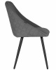 Стул обеденный DOBRIN STELLA, ЭМАЛЬ ЧЕРНЫЙ МУАР велюр Catania Stone