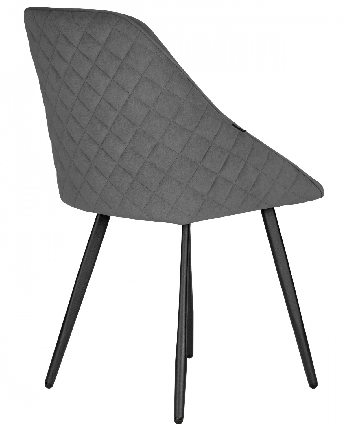 Стул обеденный DOBRIN STELLA, ЭМАЛЬ ЧЕРНЫЙ МУАР велюр Catania Stone