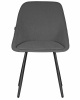 Стул обеденный DOBRIN STELLA, ЭМАЛЬ ЧЕРНЫЙ МУАР велюр Catania Stone