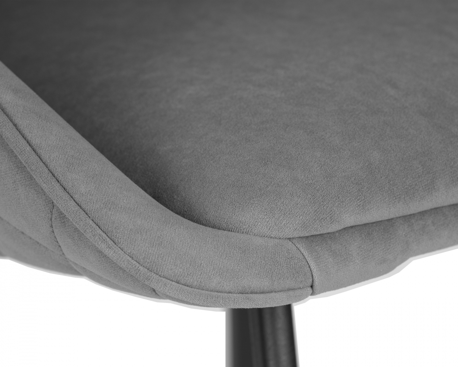 Стул обеденный DOBRIN STELLA, ЭМАЛЬ ЧЕРНЫЙ МУАР велюр Catania Stone