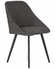 Стул обеденный DOBRIN STELLA, ЭМАЛЬ ЧЕРНЫЙ МУАР велюр Catania Chocolate