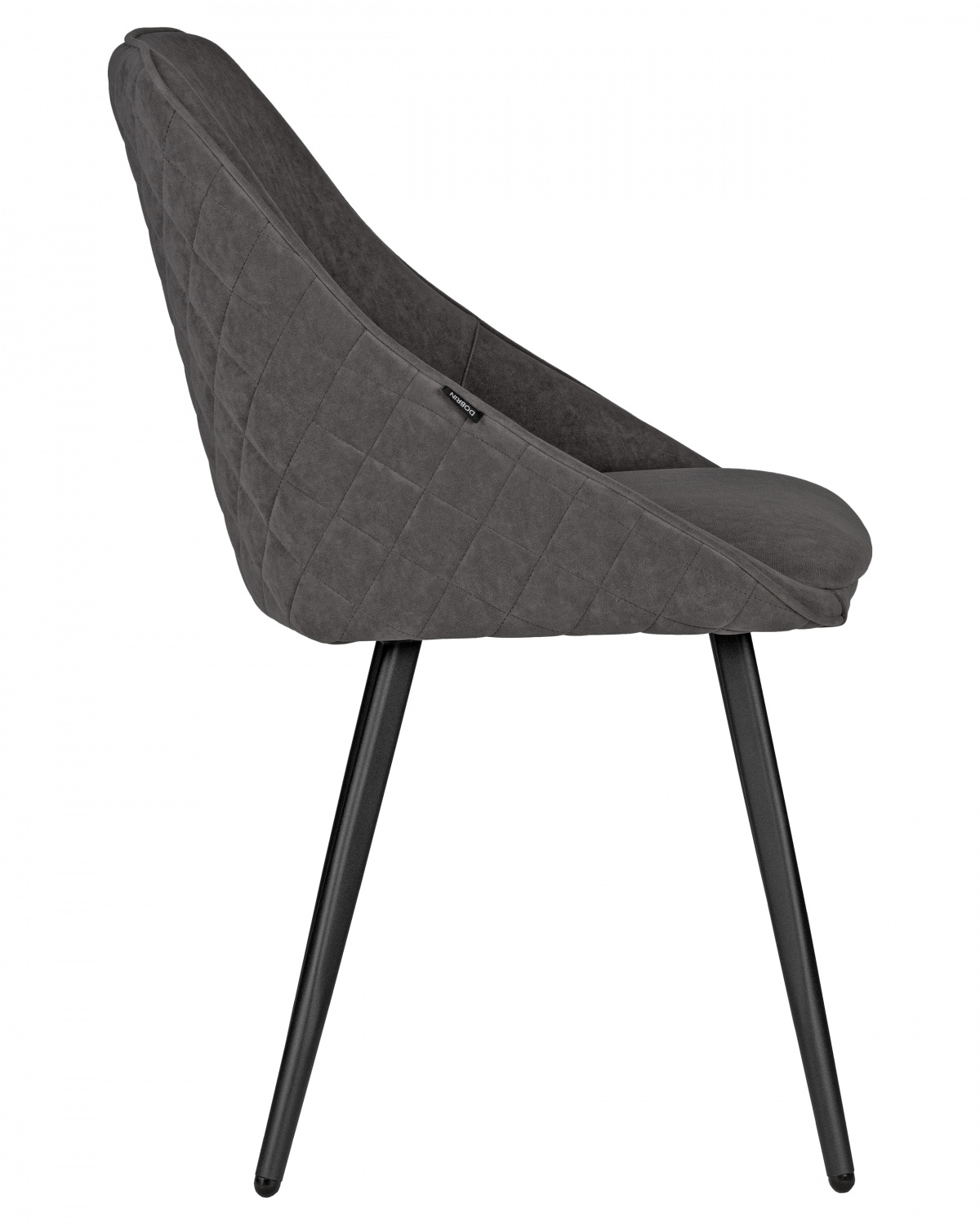 Стул обеденный DOBRIN STELLA, ЭМАЛЬ ЧЕРНЫЙ МУАР велюр Catania Chocolate